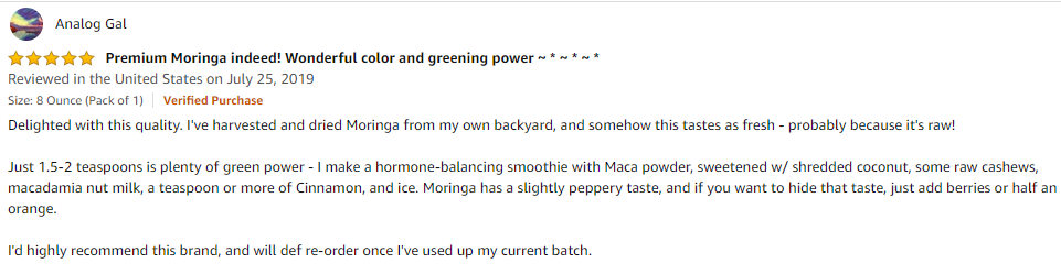 free from oxalates feedback