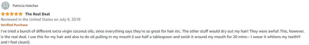 Use coconut oil for oil pulling