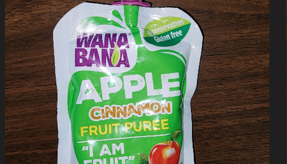 WanaBana-apple cinnamon pouches with lead wanabana cinanmon apple sauce contaminated with lead